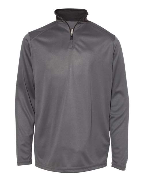Youth B-Core Quarter-Zip Pullover - Graphite/ Black Front