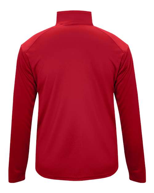 Youth B-Core Quarter-Zip Pullover - Red/ Graphite Back