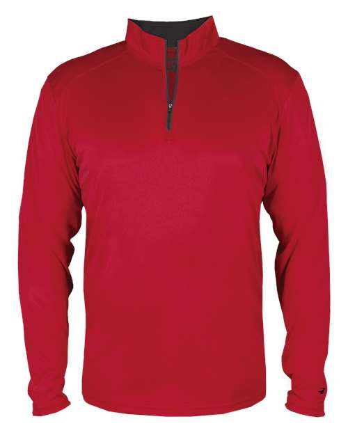 Youth B-Core Quarter-Zip Pullover - Red/ Graphite Front