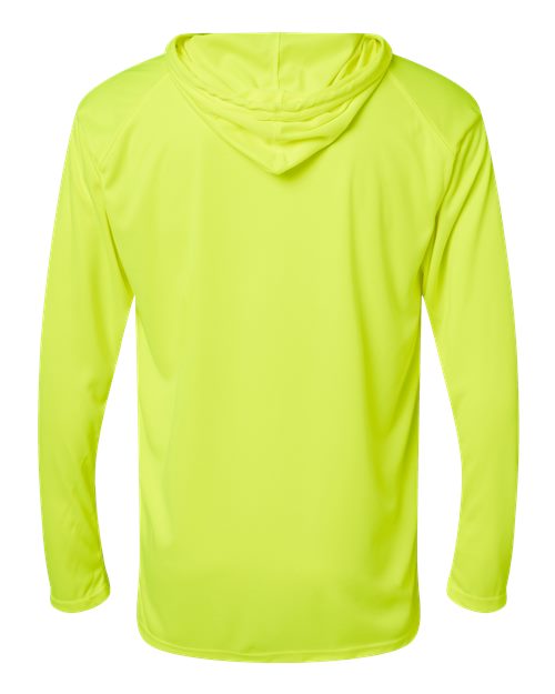 Unisex B-Core Hooded Long Sleeve T-Shirt - Safety Yellow Back