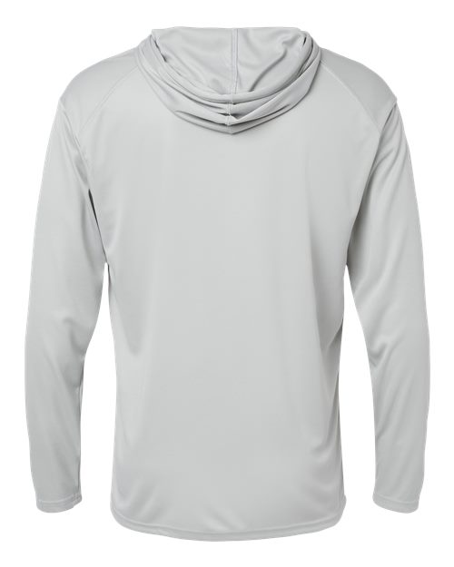 Unisex B-Core Hooded Long Sleeve T-Shirt - Silver Back