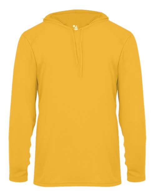 Unisex B-Core Hooded Long Sleeve T-Shirt - Gold Front