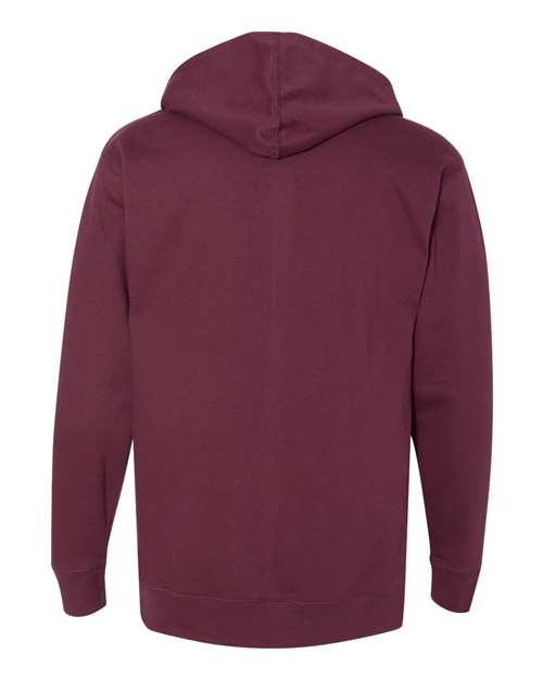 Unisex Midweight Hooded Sweatshirt - Maroon Back