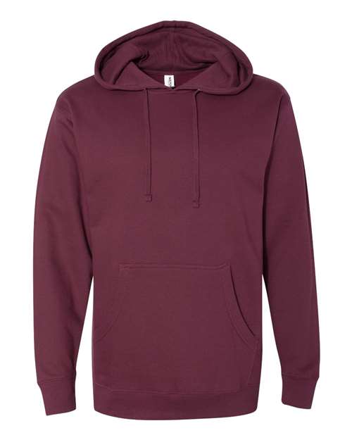 Unisex Midweight Hooded Sweatshirt - Maroon Front