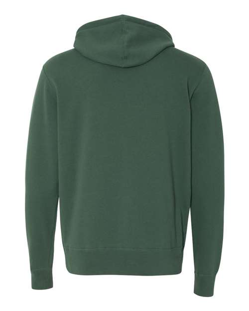 Unisex Lightweight Full-Zip Hooded Sweatshirt - Alpine Green Back