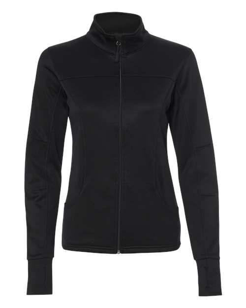 Women's Poly-Tech Full-Zip Track Jacket - Black Front
