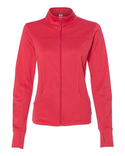 Women's Poly-Tech Full-Zip Track Jacket - Coral Front