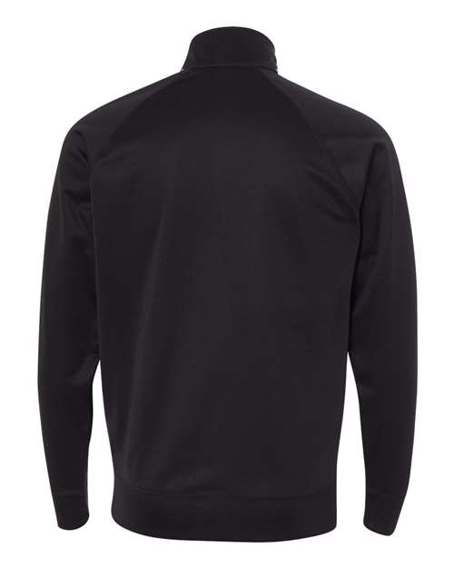Men's Lightweight Poly-Tech Full-Zip Track Jacket - Black Back