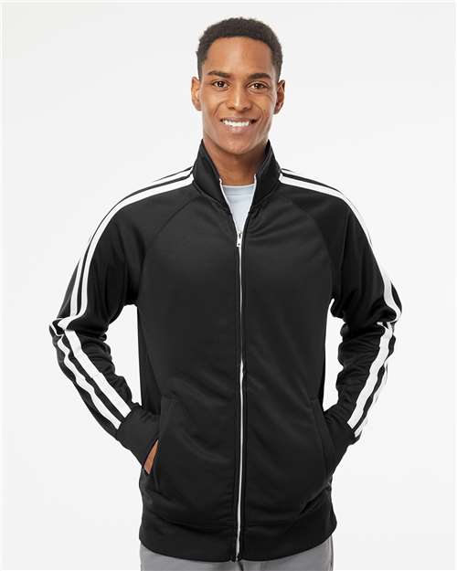 Independent Trading Co. Men's Lightweight Poly-Tech Full-Zip Track Jacket - Model Front