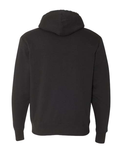 Unisex Sherpa-Lined Hooded Sweatshirt - Black Back