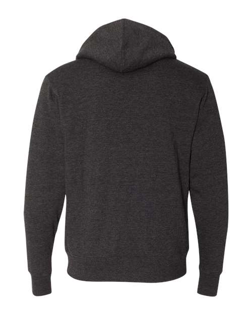 Unisex Sherpa-Lined Hooded Sweatshirt - Charcoal Heather Back