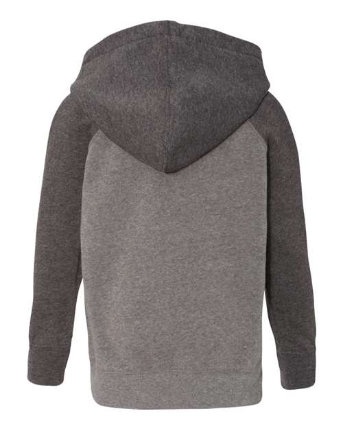 Toddler Special Blend Hooded Raglan Sweatshirt - Nickel/ Carbon Back