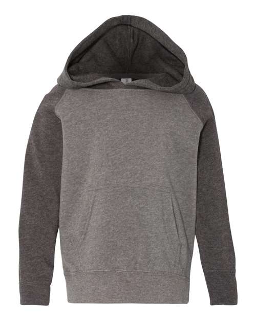 Toddler Special Blend Hooded Raglan Sweatshirt - Nickel/ Carbon Front