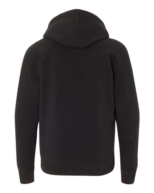 Youth Lightweight Special Blend Raglan Hooded Sweatshirt - Black Back