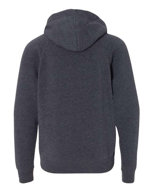 Youth Lightweight Special Blend Raglan Hooded Sweatshirt - Midnight Navy Back