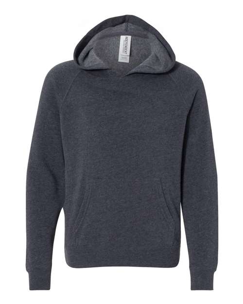 Youth Lightweight Special Blend Raglan Hooded Sweatshirt - Midnight Navy Front