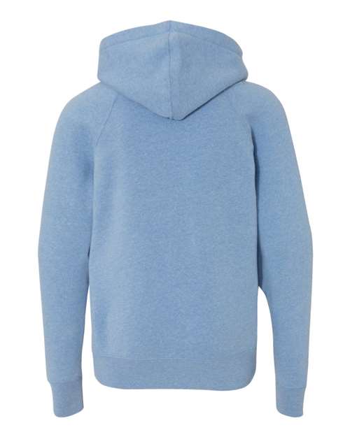 Youth Lightweight Special Blend Raglan Hooded Sweatshirt - Pacific Back