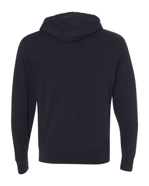 Unisex Midweight French Terry Hooded Sweatshirt - Black Back