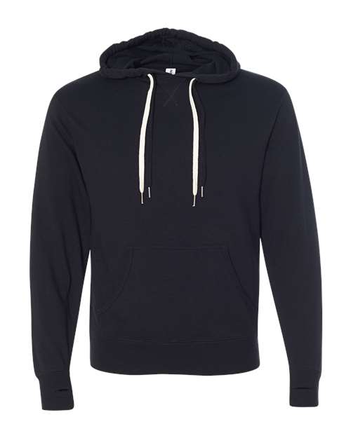 Unisex Midweight French Terry Hooded Sweatshirt - Black Front