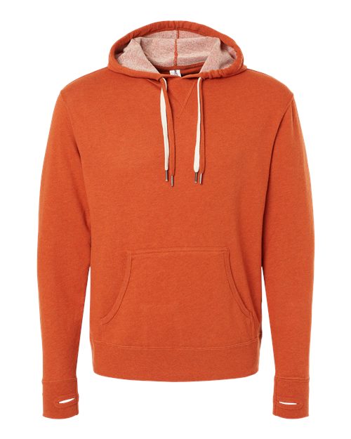 Unisex Midweight French Terry Hooded Sweatshirt - Burnt Orange Heather Front