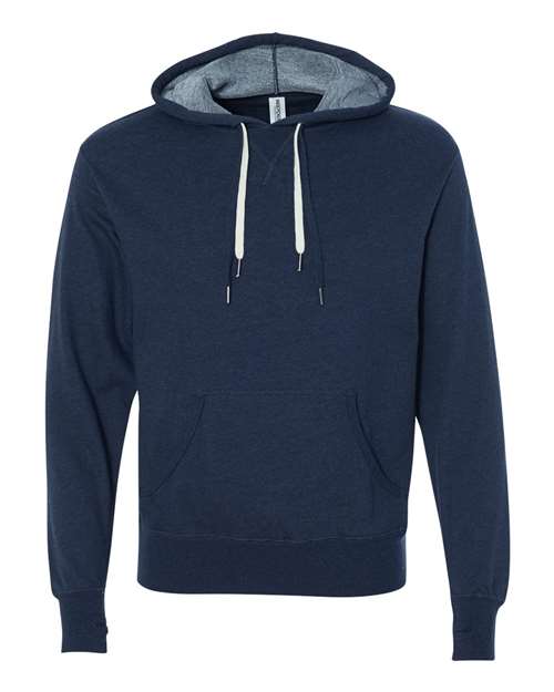 Unisex Midweight French Terry Hooded Sweatshirt - Navy Heather Front