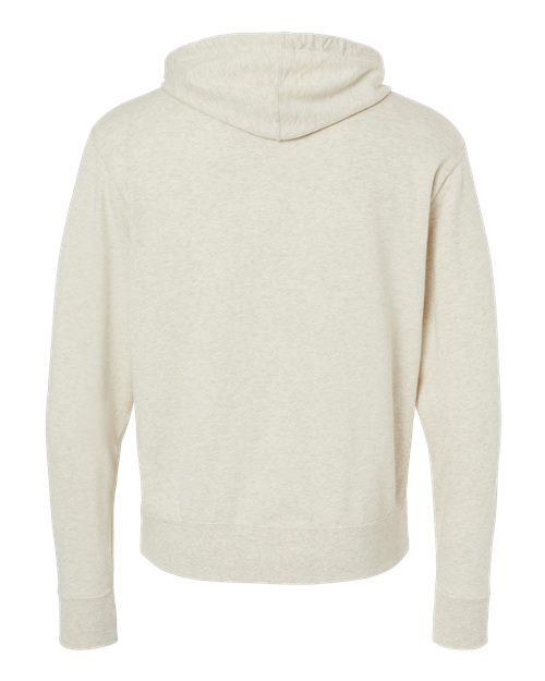 Unisex Midweight French Terry Hooded Sweatshirt - Oatmeal Heather Back