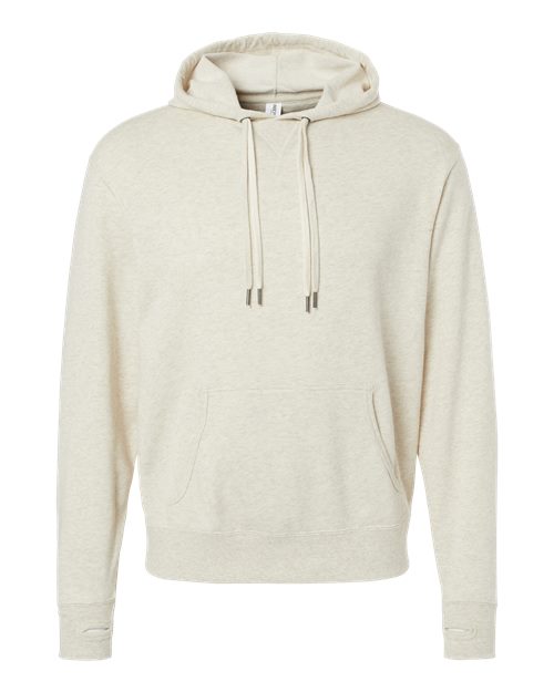 Unisex Midweight French Terry Hooded Sweatshirt - Oatmeal Heather Front