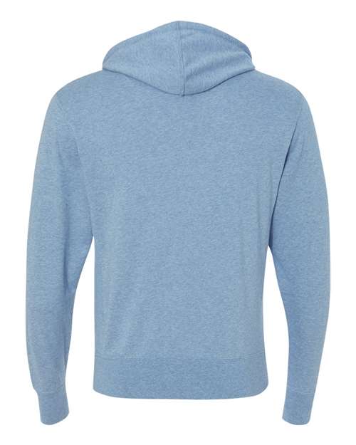 Unisex Midweight French Terry Hooded Sweatshirt - Sky Heather Back
