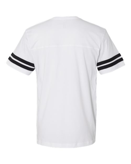 Men's Football Fine Jersey Tee - White Solid/ Black Back