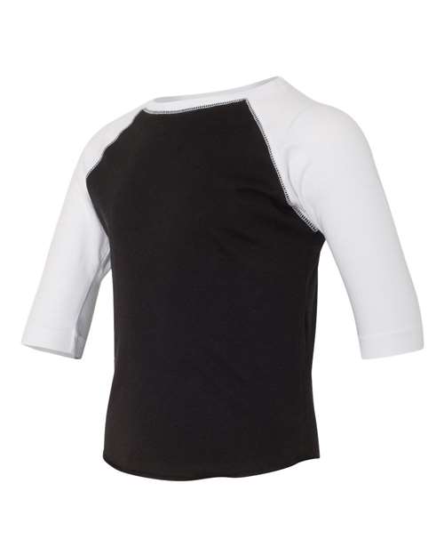 Rabbit Skins Toddler Baseball Fine Jersey Three-Quarter Sleeve Tee - Side