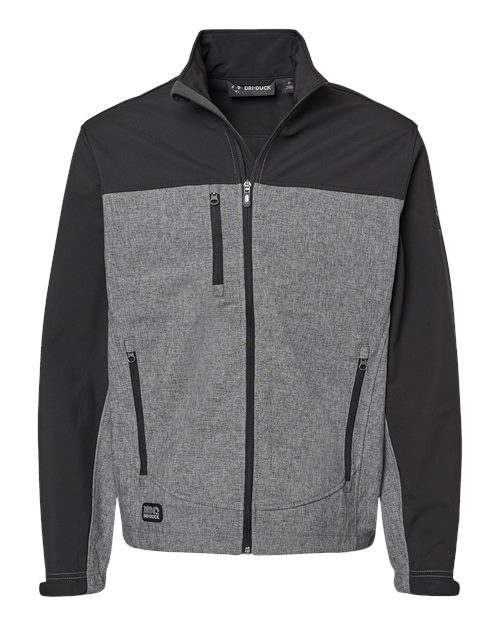 Men's Motion Soft Shell Jacket - Black Heather/ Black Front