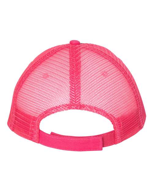 Sandwich Trucker Cap - Charcoal/ Neon Pink Back