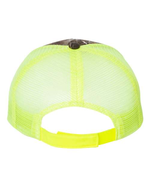 Licensed Camo Mesh Back Cap - Realtree AP/ Neon Yellow Back