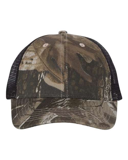 Licensed Camo Mesh Back Cap - Realtree Hardwoods/ Black Front
