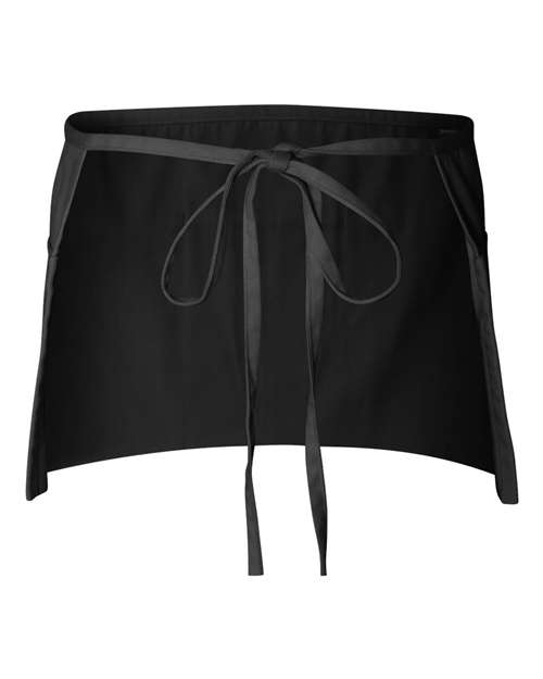 Waist Apron with Pockets - Black Back