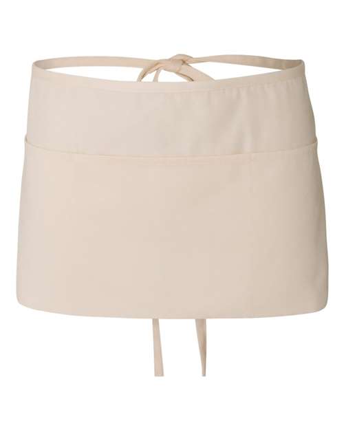 Waist Apron with Pockets - Natural Front