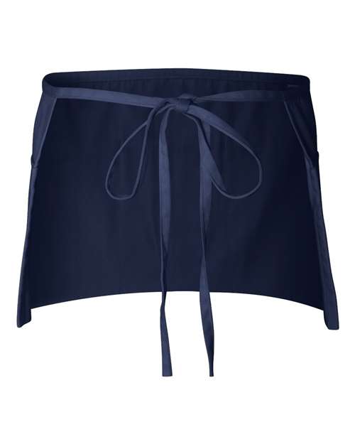 Waist Apron with Pockets - Navy Back