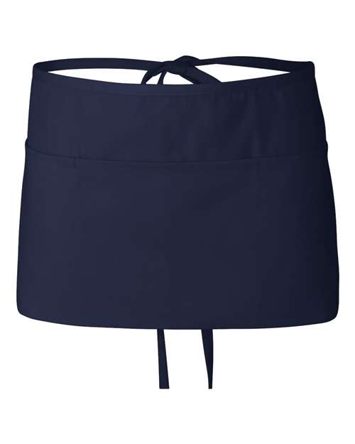 Waist Apron with Pockets - Navy Front