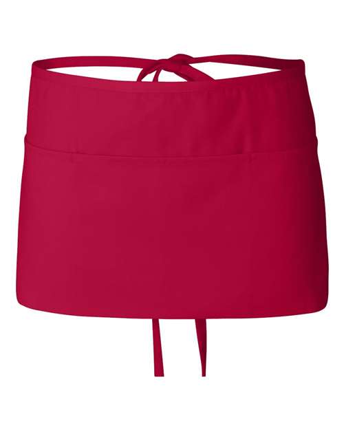 Waist Apron with Pockets - Red Front