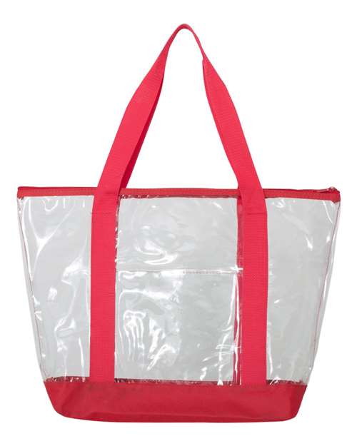 Clear Boat Tote - Red Back