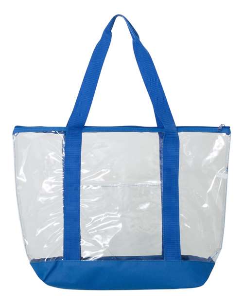 Clear Boat Tote - Royal Back