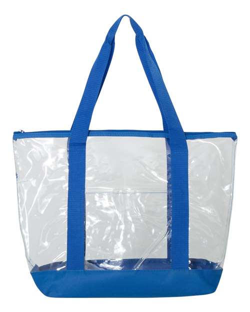 Clear Boat Tote - Royal Front