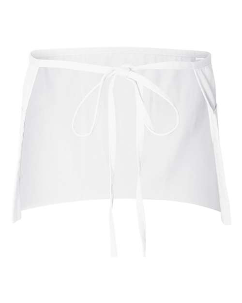 Waist Apron with Pockets - White Back