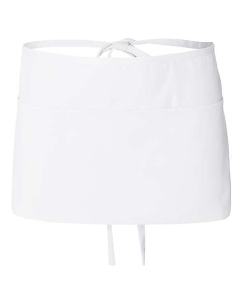 Waist Apron with Pockets - White Front