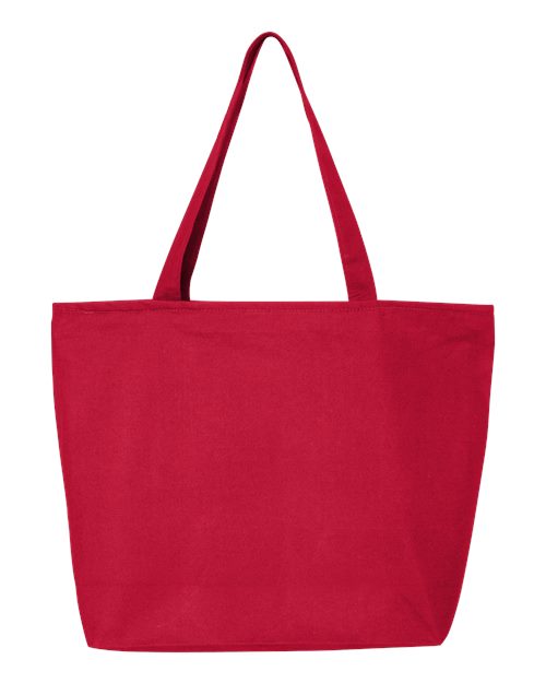25L Zippered Tote - Red Front