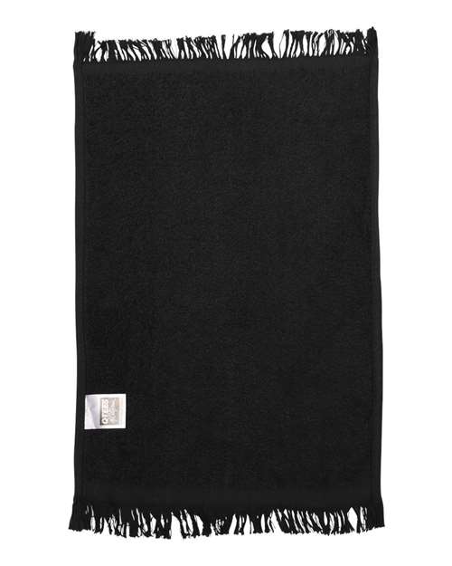 Fringed Fingertip Towel - Black Back