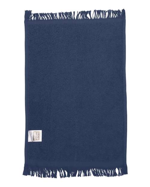 Fringed Fingertip Towel - Navy Back