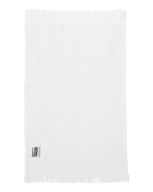 Fringed Fingertip Towel - White Back
