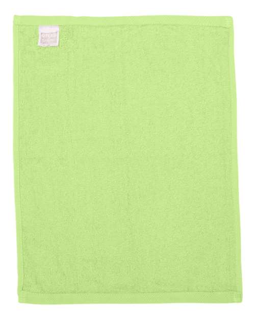 Hemmed Fingertip Towel - Lime Back