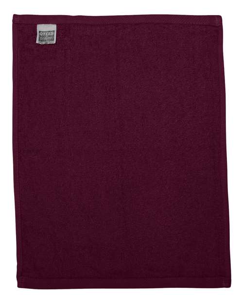 Hemmed Fingertip Towel - Maroon Back
